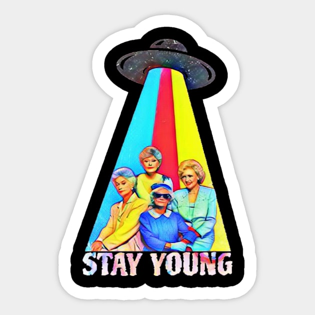 stay young Sticker by kazruts